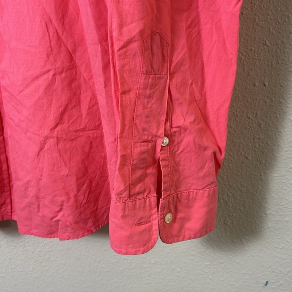 Ralph Lauren Button Down Shirt Coral Pink Sky Blue Pony Long Sleeve size XL - Picture 6 of 9